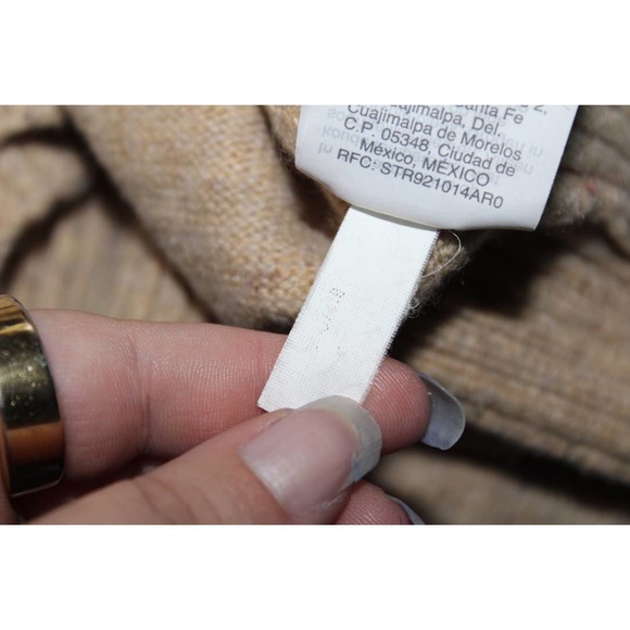 Women's J. Crew Tan Brown Nylon Lambs Wool Crewneck Long Sleeve Sweater Size M - Picture 8 of 9